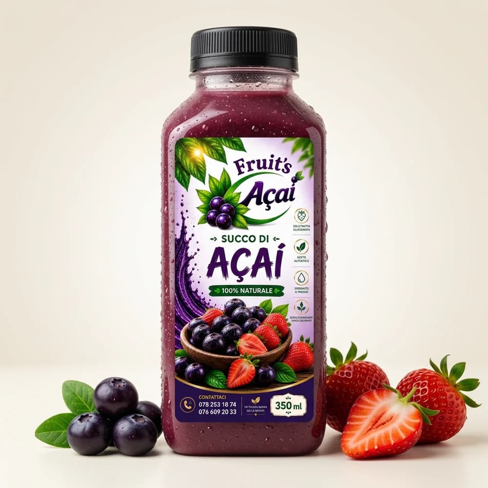 Succo di Açaí e Fragola 350 ml